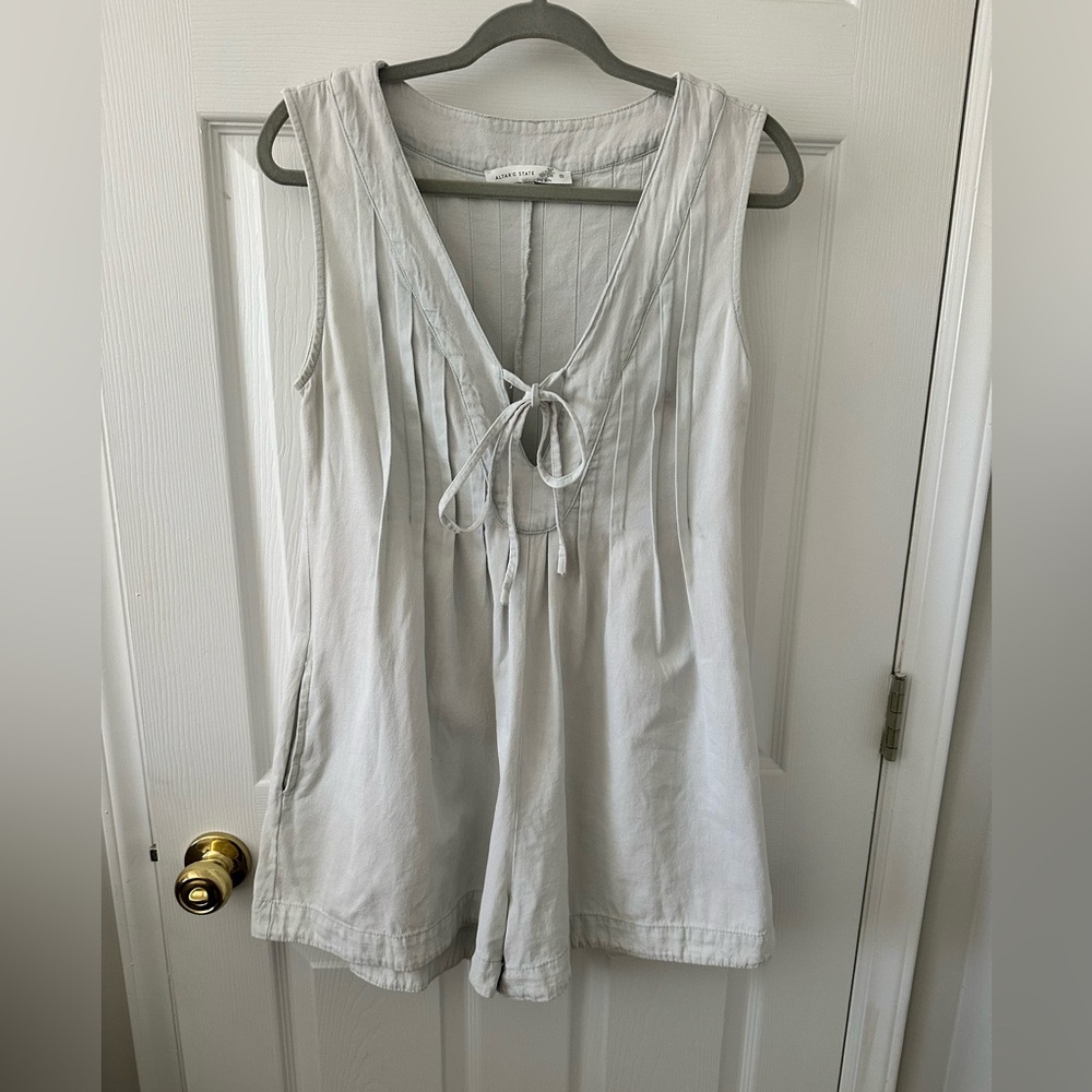 Altar'd State Light Denim Romper - Picture 2 of 6